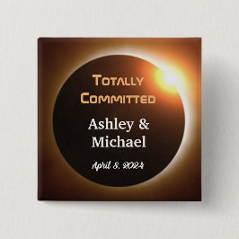 Totally Committed Eclipse Theme Wedding Button