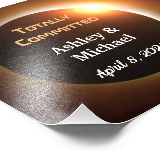 Totally Committed Eclipse Theme Wedding Fotodruck (Ecke)