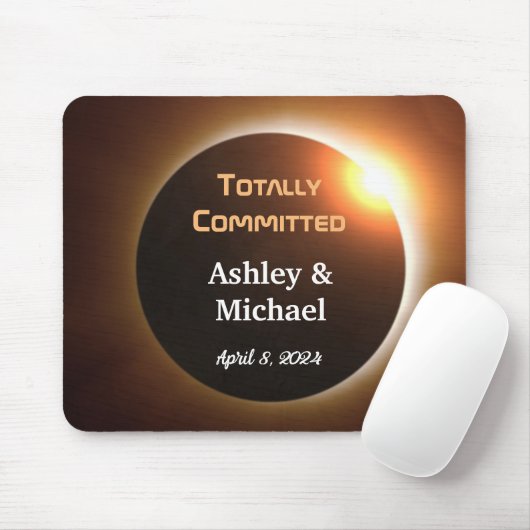 Totally Committed Eclipse Theme Wedding Mousepad (Mit Mouse)