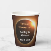 Totally Committed Eclipse Theme Wedding Pappbecher (Vorderseite)