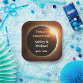 Totally Committed Eclipse Theme Wedding Pappteller (Party)