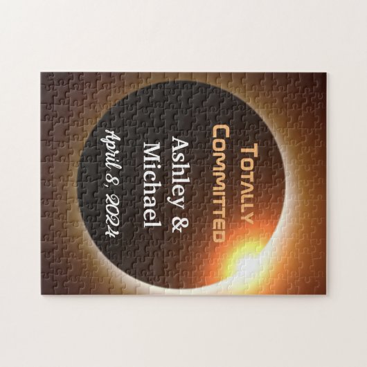Totally Committed Eclipse Theme Wedding Puzzle (Horizontal)