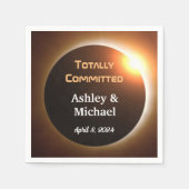 Totally Committed Eclipse Theme Wedding Serviette (Vorderseite)