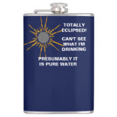 Totally eclipsed lustig anpassbar flachmann (Vorderseite)