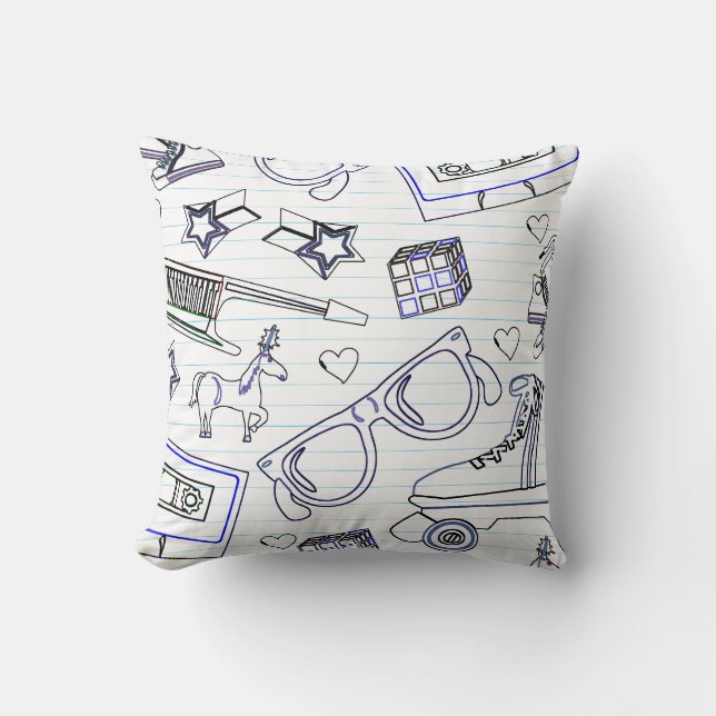 Totally Epic Aighties Doodle Kissen (Vorderseite)