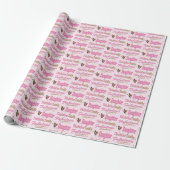 Totally Fabulary Daughter Pink Butterfly Geschenkpapier (Ungerollt)