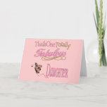 Totally Fabulous Daughter mit rosa Schmetterling Karte<br><div class="desc">Das ist eine absolut fabelhafte Tochter, die rosa und braune Schmetterlingsgeschenke hat. Ideal zum Geburtstag, Muttertag oder für einen besonderen Feiertag. Tags: "Dies ist ein absolut fabelhaftes", "fantastische Geschenke", "weißer Rosa und brauner Schmetterling", "niedliche Geschenkideen für Töchter", "beste Tochter je", "weltbeste Tochter", "lustige Tochter Geburtstagsgeschenk", "Tag der Tochentoten", "hübsche Schmetterlinge",...</div>