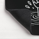 Totally Fine Funny Sarcastic Drowning Thumb Up  Mousepad (Ecke)