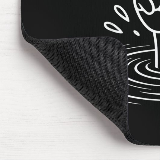 Totally Fine Funny Sarcastic Drowning Thumb Up  Mousepad (Ecke)