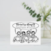 Totally Gay Barbershop Quartett Postkarte (Stehend Vorderseite)