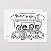 Totally Gay Barbershop Quartett Postkarte (Vorne/Hinten)