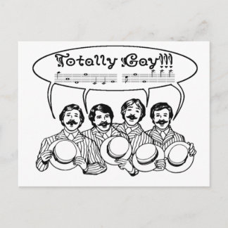 Totally Gay Barbershop Quartett Postkarte