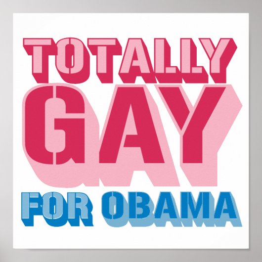 Totally Gay für Obama -.png Poster (Vorne)
