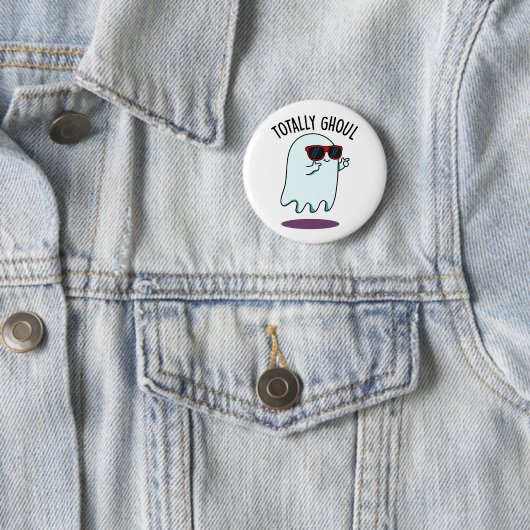 Totally Ghoul Funny Cool Halloween Ghost Pun Button (Beispiel)