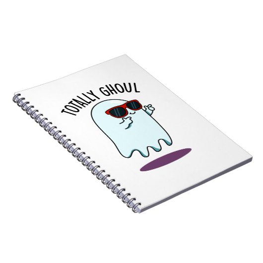 Totally Ghoul Funny Cool Halloween Ghost Pun Notizblock (Rechte Seite)