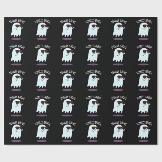 Totally Ghoul Funny Ghost Pun Dark BG Geschenkpapier (Flach)