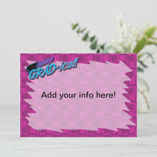 Totally Gradikale Einladung (Stehend Vorderseite)