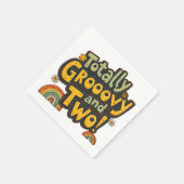 Totally Groovy und 2. Geburtstag Serviette (Ecke)