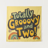 Totally Groovy und 2. Geburtstag Wandteppich (Vorderseite)