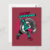 Totally Jawsome Shark Vatertag Postkarte (Vorne/Hinten)