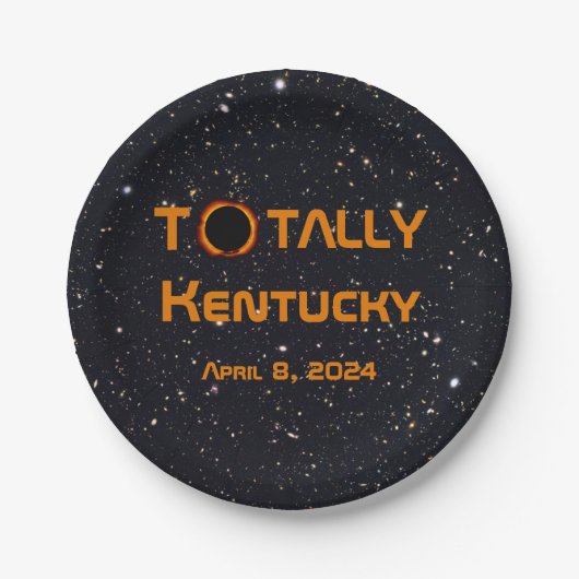 Totally Kentucky 2024 Solar Eclipse Pappteller (Vorderseite)