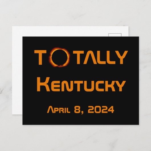 Totally Kentucky 2024 Solar Eclipse Postkarte (Vorne/Hinten)