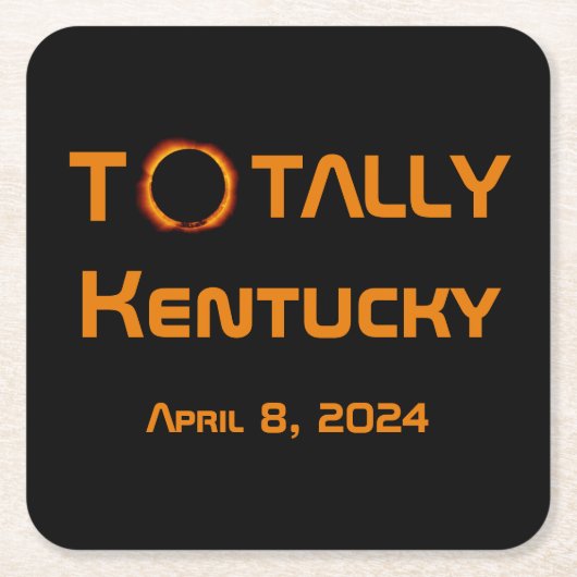 Totally Kentucky 2024 Solar Eclipse Rechteckiger Pappuntersetzer (Vorderseite)