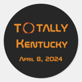 Totally Kentucky 2024 Solar Eclipse Runder Aufkleber