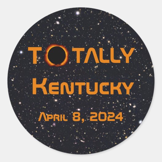 Totally Kentucky 2024 Solar Eclipse Runder Aufkleber (Vorderseite)