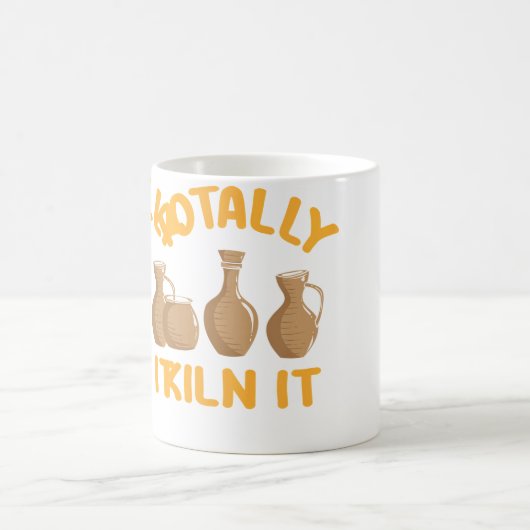 Totally Kiln It Funny Pottery Kaffeetasse (Mittel)