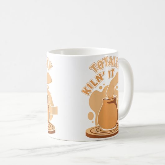Totally Kiln It Pottery Pro Wheel Hobby Lover Pott Kaffeetasse (VorderseiteRechts)