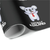 Totally Koala Funny Koala Bear Pun Dark BG Geschenkpapier (Rolleneckpunkt)