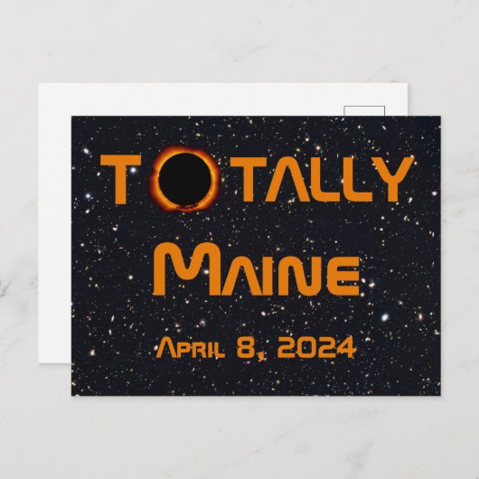 Totally Maine 2024 Solar Eclipse Postkarte (Vorne/Hinten)