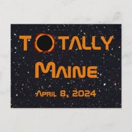 Totally Maine 2024 Solar Eclipse Postkarte