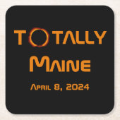 Totally Maine 2024 Solar Eclipse Rechteckiger Pappuntersetzer (Vorderseite)