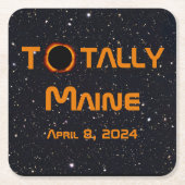 Totally Maine 2024 Solar Eclipse Rechteckiger Pappuntersetzer (Vorderseite)
