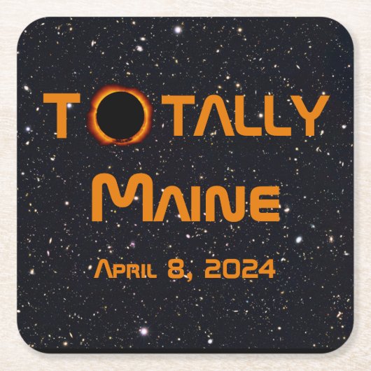 Totally Maine 2024 Solar Eclipse Rechteckiger Pappuntersetzer (Vorderseite)