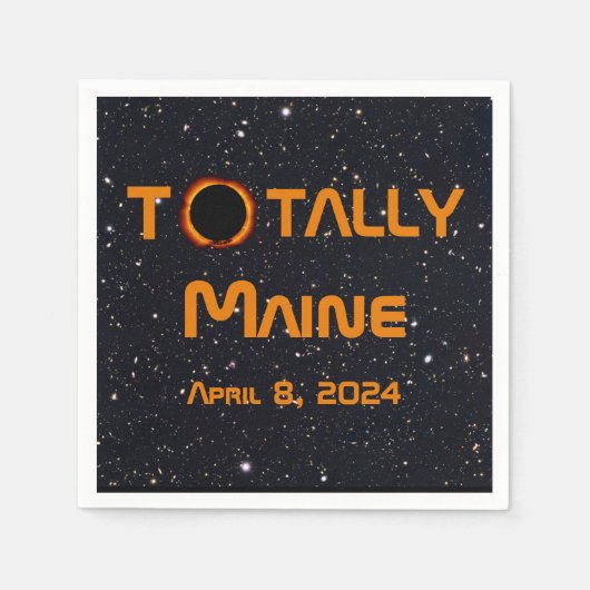 Totally Maine 2024 Solar Eclipse Serviette (Vorderseite)