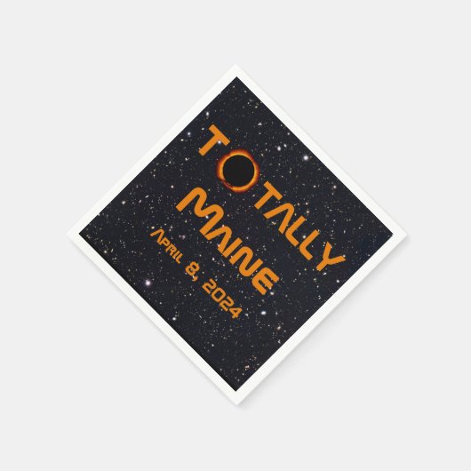 Totally Maine 2024 Solar Eclipse Serviette (Ecke)