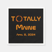 Totally Maine 2024 Solar Eclipse Serviette (Vorderseite)