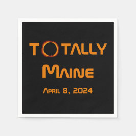 Totally Maine 2024 Solar Eclipse Serviette