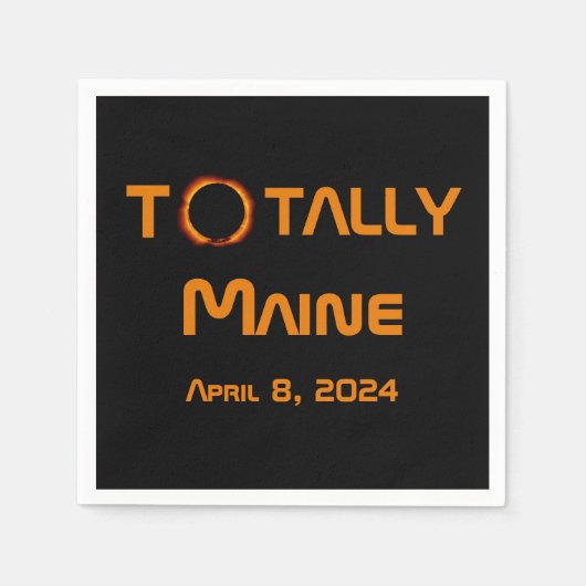 Totally Maine 2024 Solar Eclipse Serviette (Vorderseite)