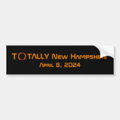 Totally New Hampshire 2024 Solar Eclipse Autoaufkleber (Vorne)