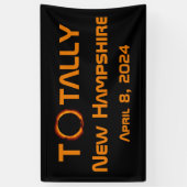 Totally New Hampshire 2024 Solar Eclipse Banner (Vertikal)