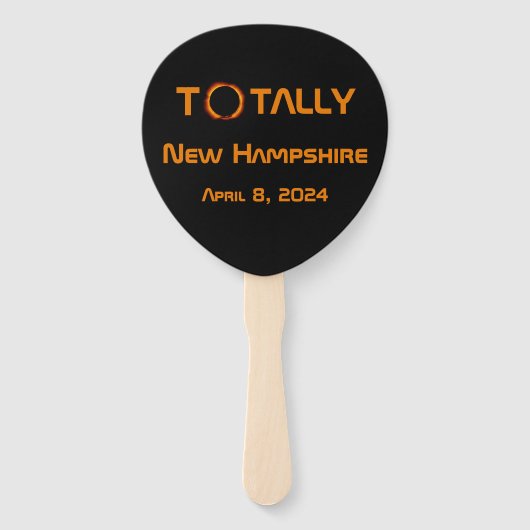 Totally New Hampshire 2024 Solar Eclipse Fächer (Vorderseite)