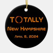 Totally New Hampshire 2024 Solar Eclipse Keramik Ornament (Vorne)