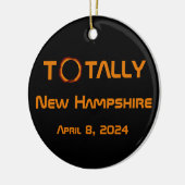 Totally New Hampshire 2024 Solar Eclipse Keramik Ornament (Links)