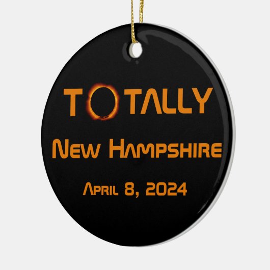 Totally New Hampshire 2024 Solar Eclipse Keramik Ornament (Links)