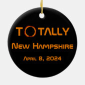 Totally New Hampshire 2024 Solar Eclipse Keramik Ornament (Hinten)