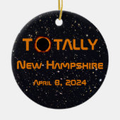 Totally New Hampshire 2024 Solar Eclipse Keramik Ornament (Vorne)